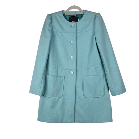 Mossimo Supply Co. Jackets & Blazers - Mossimo Tiffany Blue Pea Coat Size Medium Wool blend